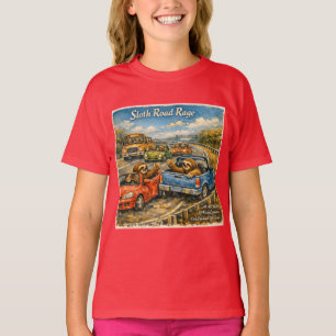 Faultier-Straßen-Wut – Rockwell-inspirierte Wasser T-Shirt