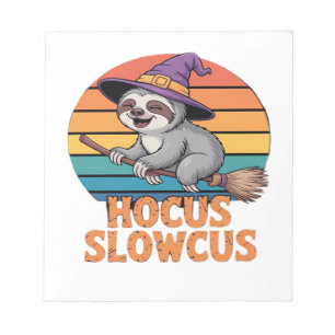 Faultier Süße Hexe Lustig Halloween Essential T-Sh Notizblock