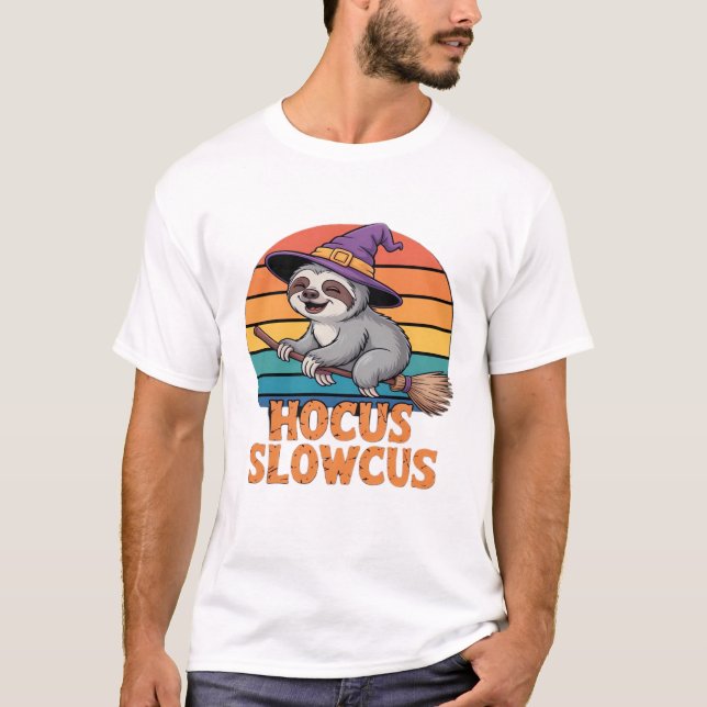 Faultier Süße Hexe Lustig Halloween Essential T-Sh T-Shirt (Vorderseite)