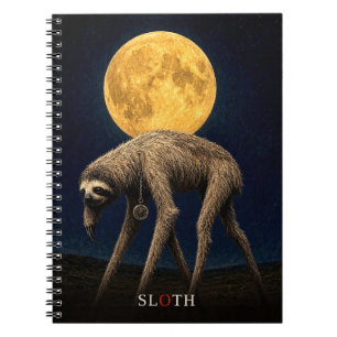 Faultier-Taschenuhr gothic Surrealistisch Notizblock