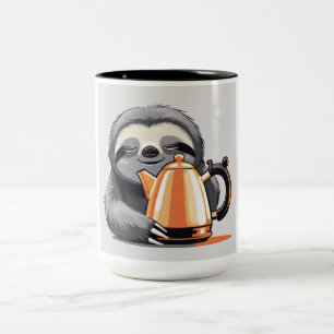 Faultier-Tasse Zweifarbige Tasse