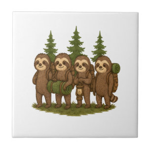 Faultier Team Faultier Wandern Camping Fliese