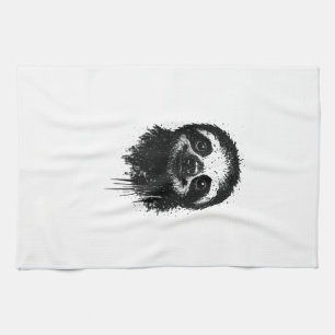 Faultier-Tinten-Kunst Grunge-Dschungel-Wildlife-Po Geschirrtuch