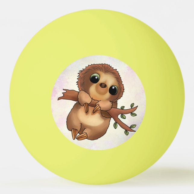 Faultier Tischtennisball (Vorderseite)