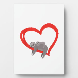 Faultier Valentinstag, Frauen Faultier Valentinsta Fotoplatte