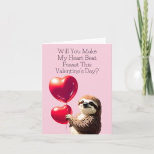 Faultier Valentinstagskarte - Lustig und süß Karte