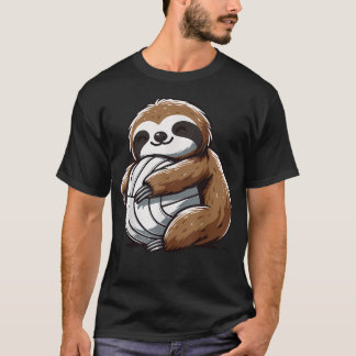 Faultier Volleyball Lustiges Faules Faultier Mit V T-Shirt