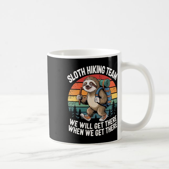 Faultier-Wanderteam Bergsteiger Camping Wandern  Kaffeetasse (Rechts)