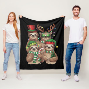 Faultier Weihnachten Fröhliche Faultiermas Faultie Fleecedecke