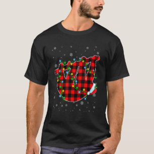 Faultier Weihnachtsmann Hut Süße Tiere Xmas Licht T-Shirt