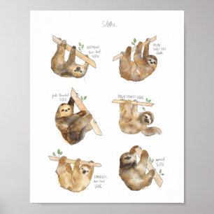 Faultiere Classic Poster