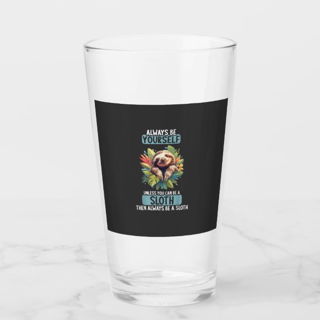 Faultiere Faultier T-Shirt Glas (Vorderseite)