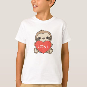 Faultiere Niedliche Tiere mit Herz-Lieblingstier T-Shirt