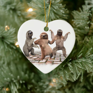 Faultiere tanzen lustige süße Geschenke für Tierli Keramik Ornament