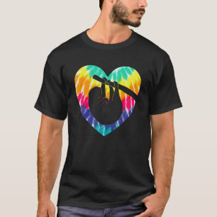 Faultierherz Mit Tie Dye Druck Für Faultier T-Shirt