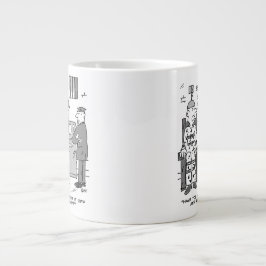 Faulty Electric Chair Cartoon - Funny Jumbo-Tasse