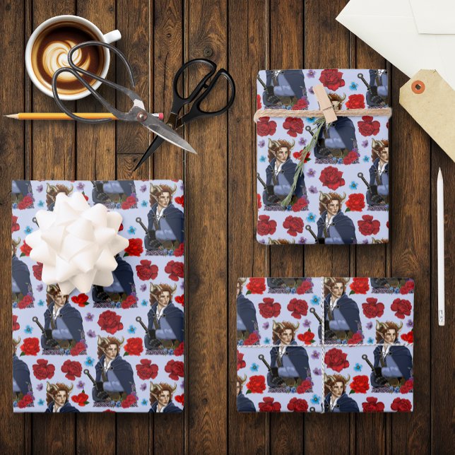 Faun Gehörnter Fae Fantasy  Geschenkpapier Set (Von Creator hochgeladen)