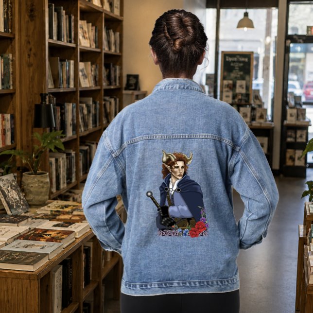 Faun gehörnter Fae Fantasy  Jeansjacke (Von Creator hochgeladen)