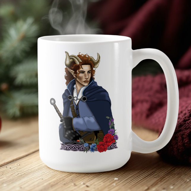 Faun gehörnter Fae Fantasy  Kaffeetasse (Von Creator hochgeladen)