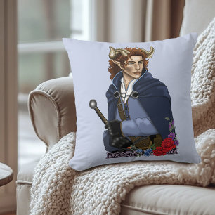 Faun gehörnter Fae Fantasy Kissen