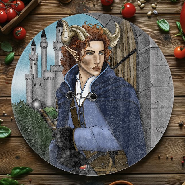Faun gehörnter Fae Fantasy  Schneidebrett (Von Creator hochgeladen)