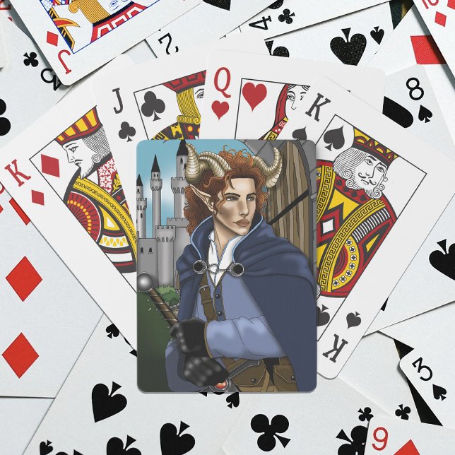 Faun gehörnter Fae Fantasy  Spielkarten (Von Creator hochgeladen)