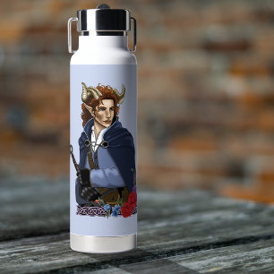 Faun gehörnter Fae Fantasy  Trinkflasche