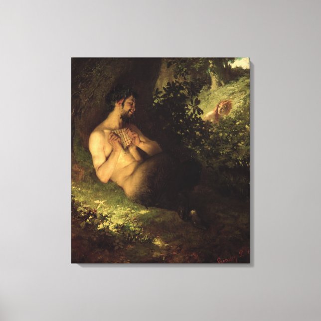 Faun und Nymph, 1868 Leinwanddruck (Vorderseite)