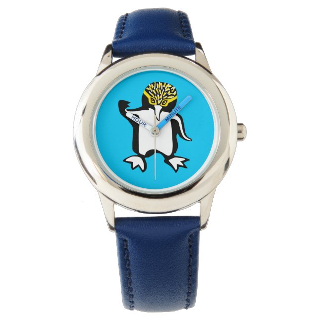 Faune - Cute PENGUIN - Nature - Montre Bleue (devant)