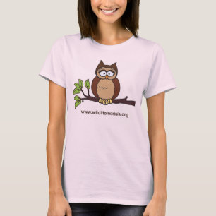 Faune dans le T-shirt de hibou de crise
