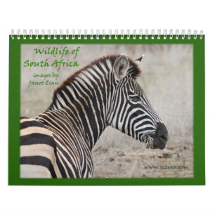 Faune de calendrier de l'Afrique du Sud