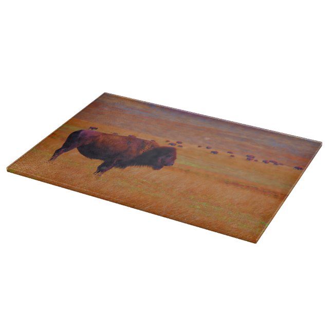 Faune en verre de Buffalo de planche à découper (Coin)