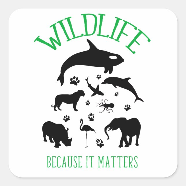 Faune parce qu'il importe Silhouettes Stickers (Devant)