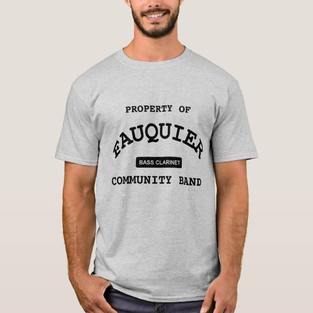 Fauquier Band -- BASSKLARINETTE T-Shirt (Vorderseite)