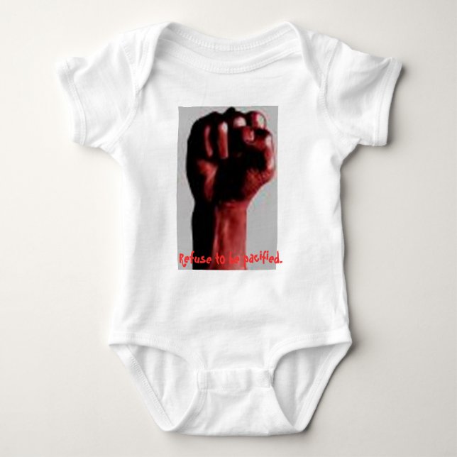 Faust, beruhigt zu werden Abfall Baby Strampler (Vorderseite)