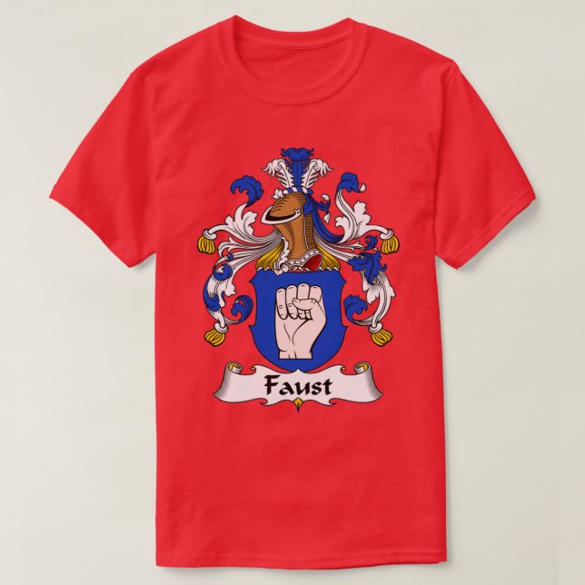 Faust Coat of Arms Familienwappen T-Shirt (Design vorne)
