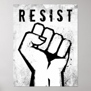 Faust des weißen Protests Poster