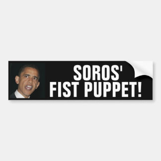 FAUST-MARIONETTE SOROS! AntiObama Autoaufkleber