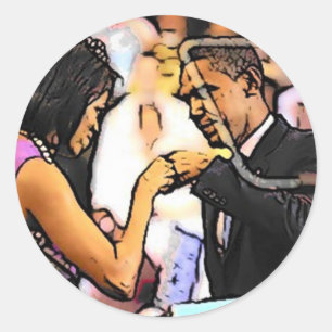 Faust-Stoß-Aufkleber Runder Aufkleber