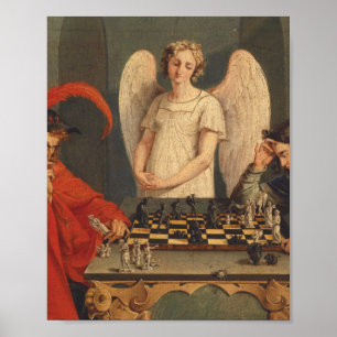 Faust und Mephistophelen Schachspielen Poster