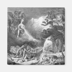 Faust und Mephistopheles an den Hexen Magnet
