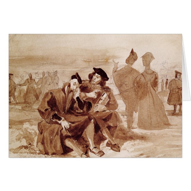 Faust und Wagner im Gespräch herein (Vorderseite (Horizontal))