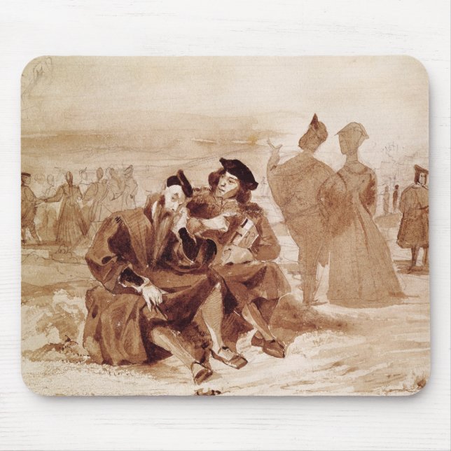 Faust und Wagner im Gespräch herein Mousepad (Vorne)