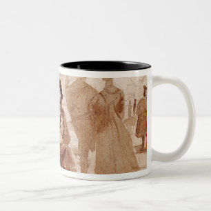 Faust und Wagner im Gespräch herein Zweifarbige Tasse
