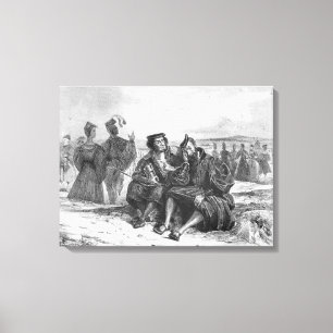 Faust und Wagner im Gespräch Leinwanddruck