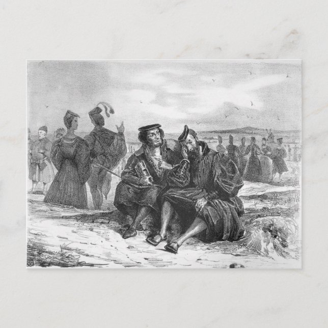Faust und Wagner im Gespräch Postkarte (Vorderseite)