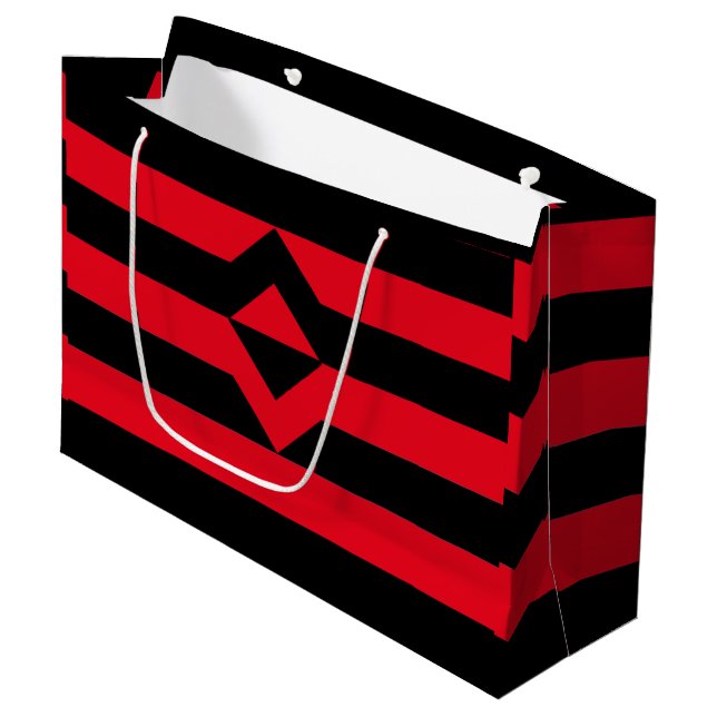 Faustdruckmarkierung Große Geschenktüte (Vorderseite Schrägansicht)