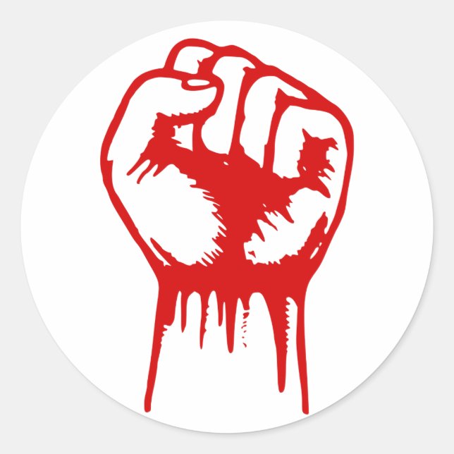 Faustkleber Runder Aufkleber (Vorderseite)