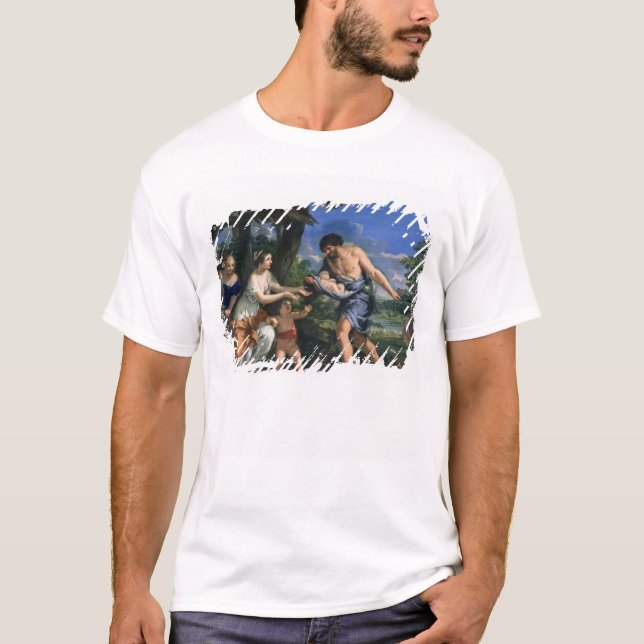 Faustulus anvertrauendes Romulus und Remus T-Shirt (Vorderseite)