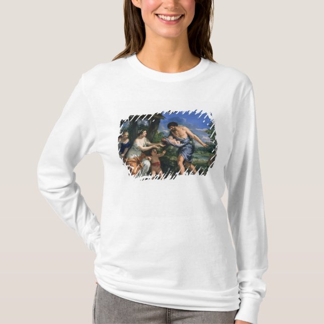 Faustulus anvertrauendes Romulus und Remus T-Shirt (Vorderseite)